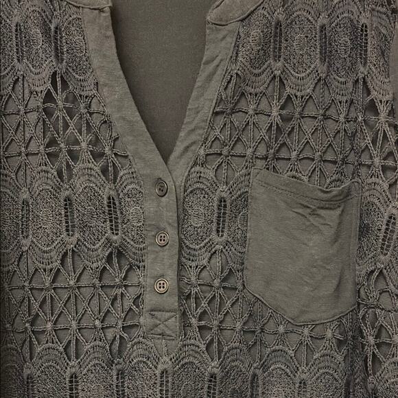 Soft Surroundings Blue Lace Blouse Relaxed Fit-EUC - Picture 4 of 8